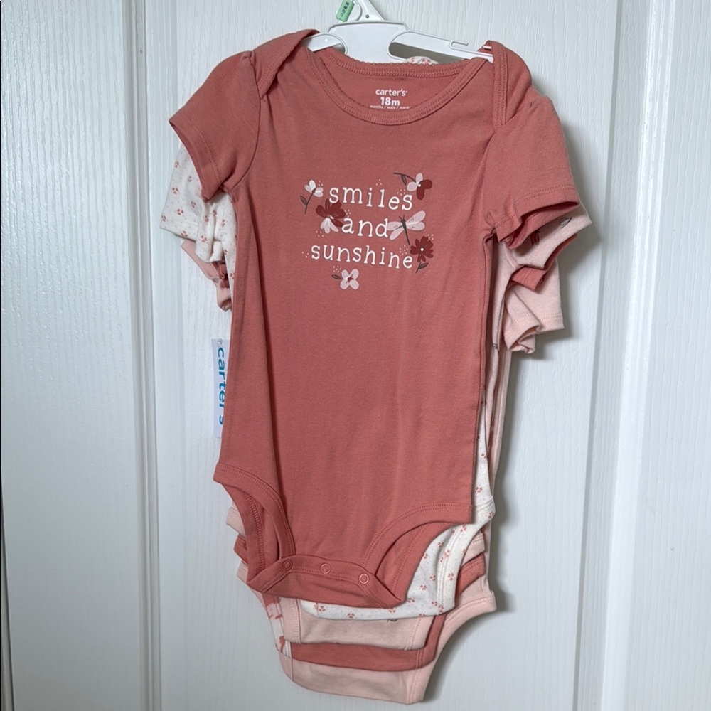 Carter's Pink Baby One Piece Sets